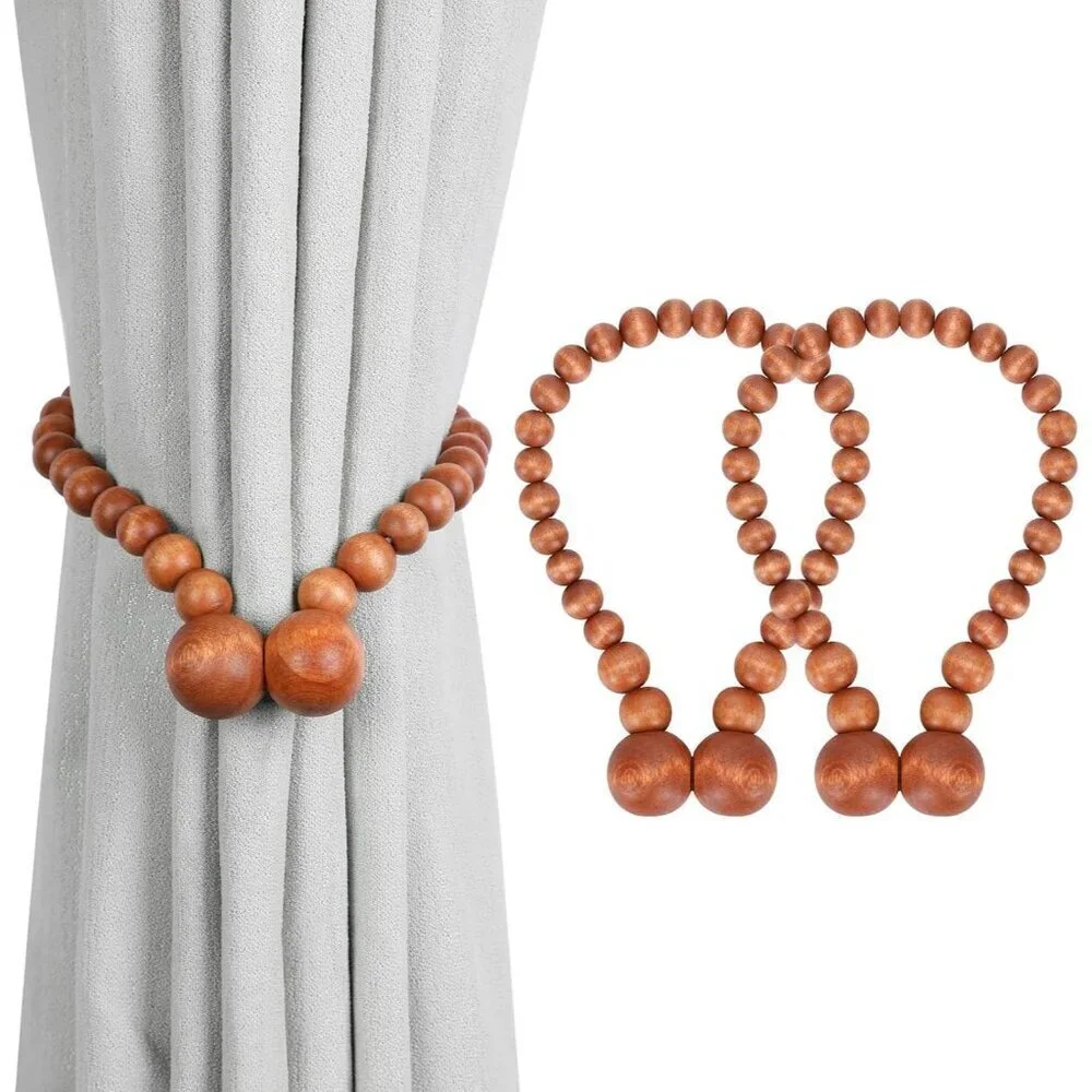 Magnetic Curtain Tiebacks Brown Curtain Holdbacks Curtains 2 Pack Nursery Decor